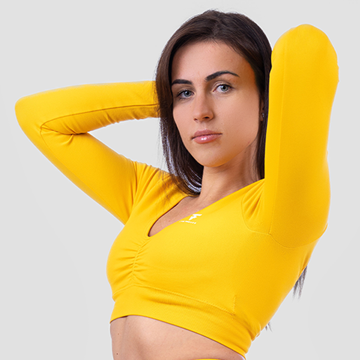 High Support Seamless Crop Top Canary Yellow