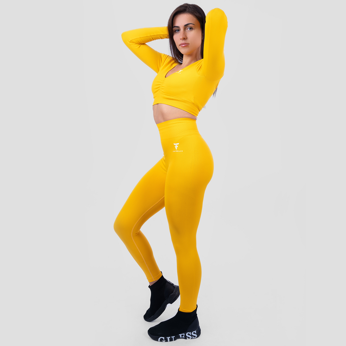 High Support Seamless Crop Top Canary Yellow