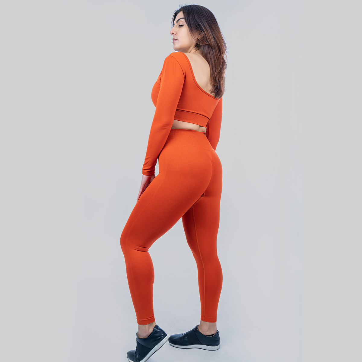 High Support Seamless Leggings &amp; Top Blaze Orange