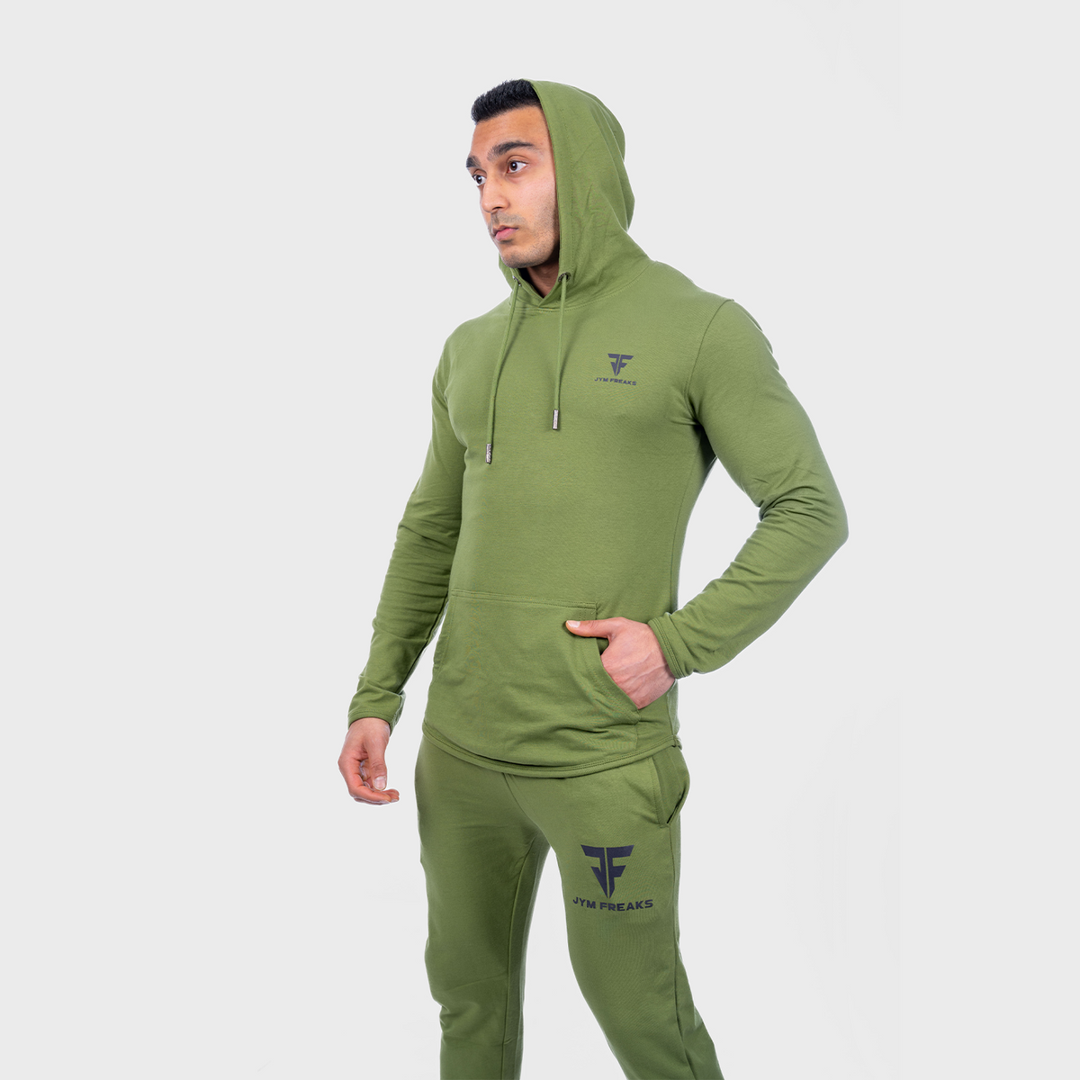 Muscle Fit Hooded Sweatshirt Forest Green