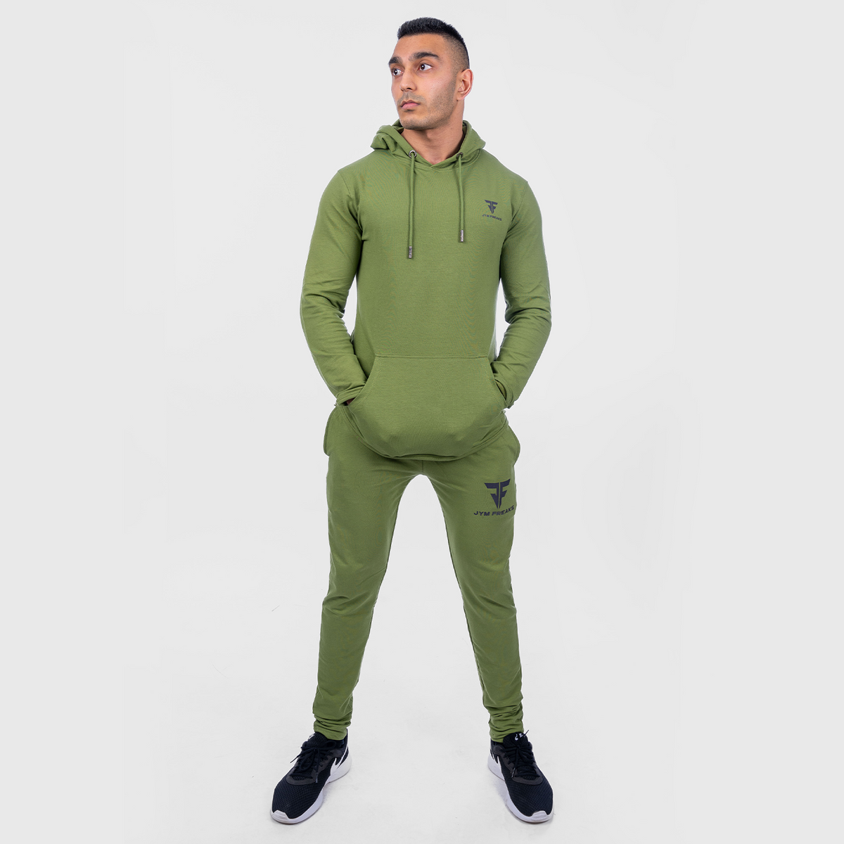 Muscle Fit Hooded Tracksuit Forest Green